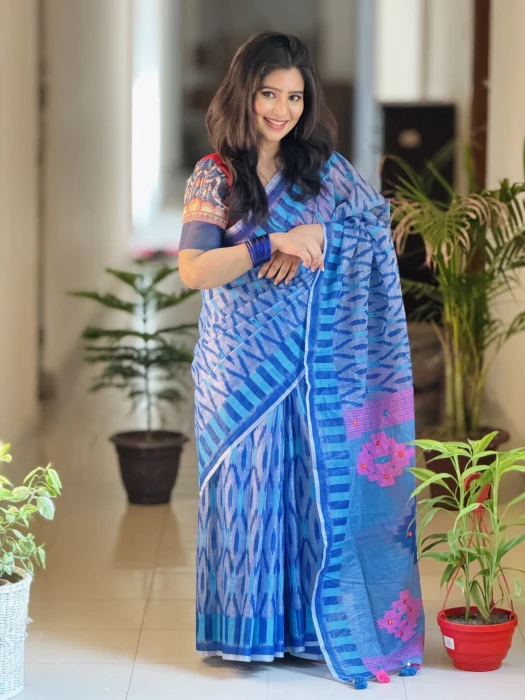 সেমি অর্গাঞ্জা সিল্ক শাড়ি TS-7242
